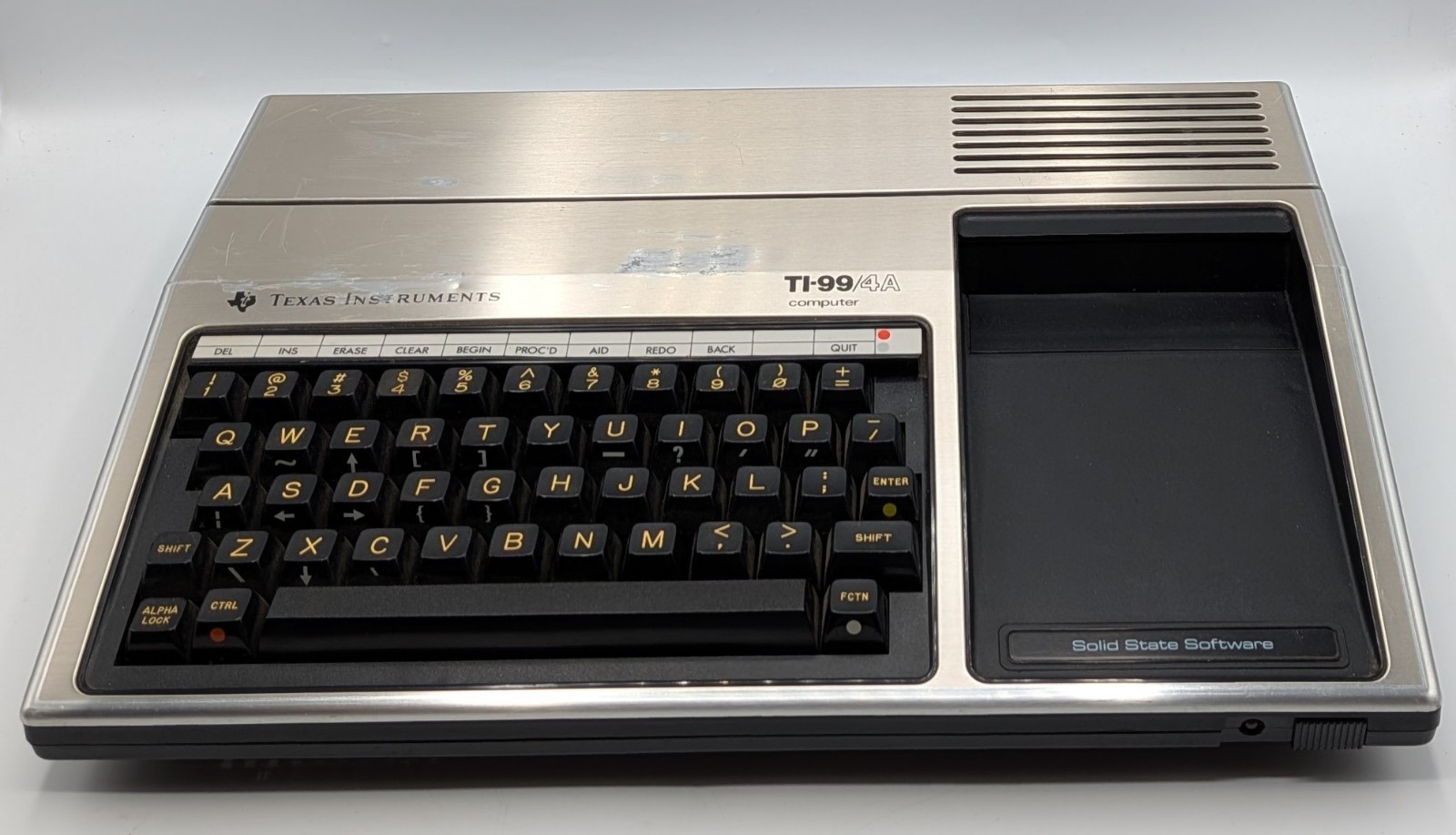 Texas Instruments TI-99/4A Home Computer Console Power Supply & Game UNTESTED