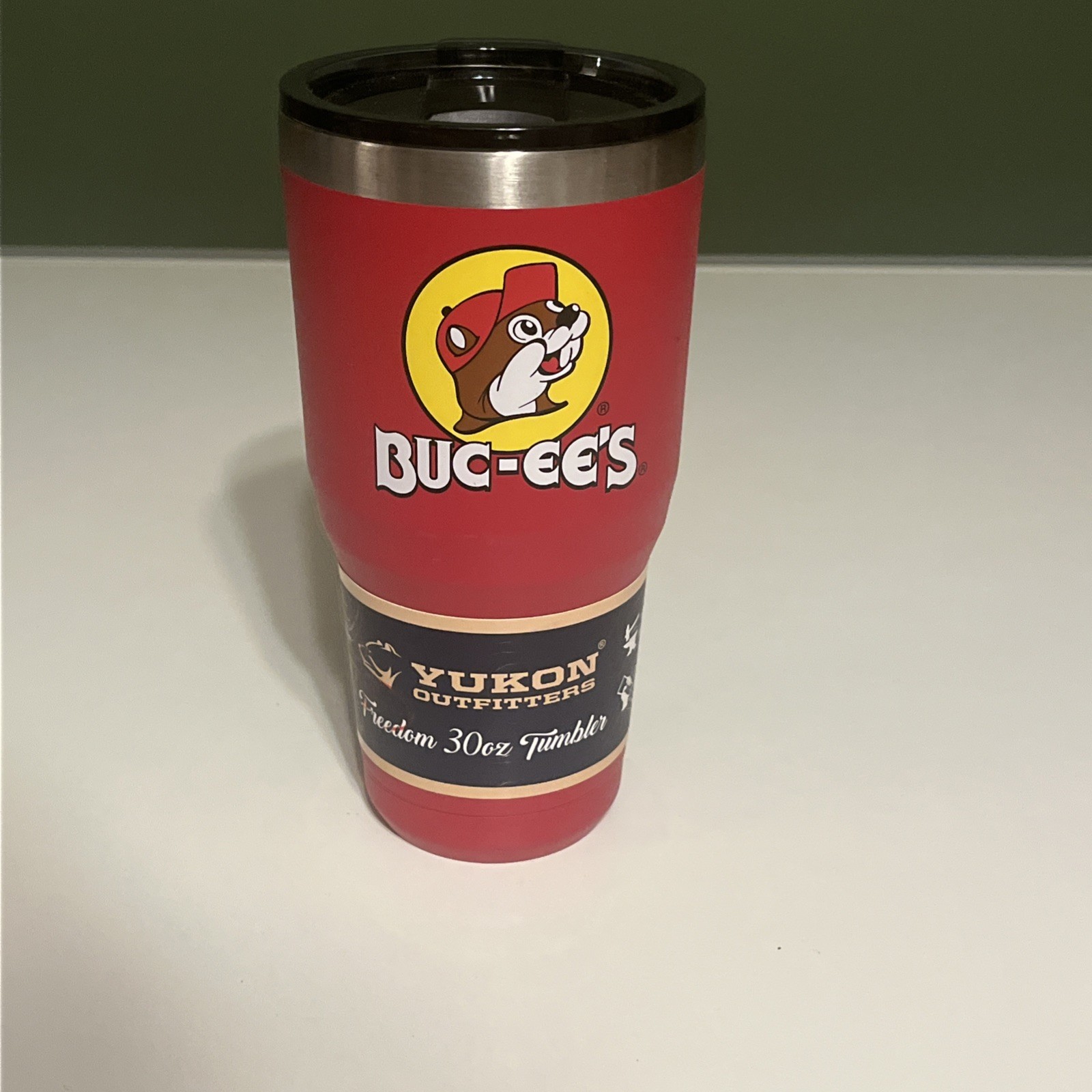 Buc-ees Travel Mug Red Yukon Outfitters Stainless Steel Tumbler 20oz
