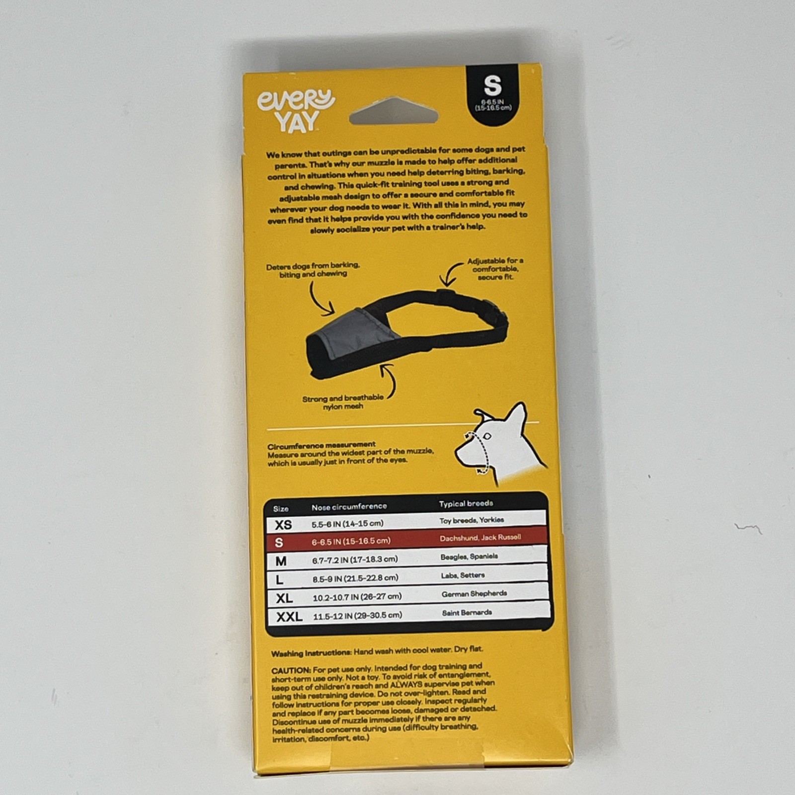 MIND YOUR MANNERS Dog Muzzle Anti Bark & Bite Adjustable And Comfy S