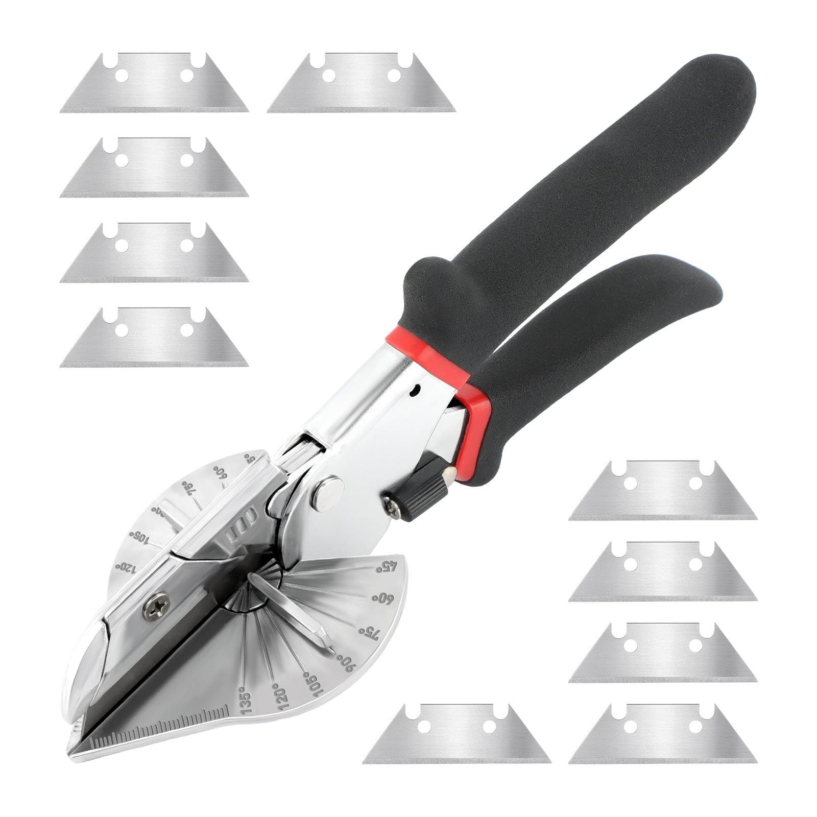 Miter Shear Cutter Multi Angle Adjustable 45135 Degree SK5 Blades For Trim
