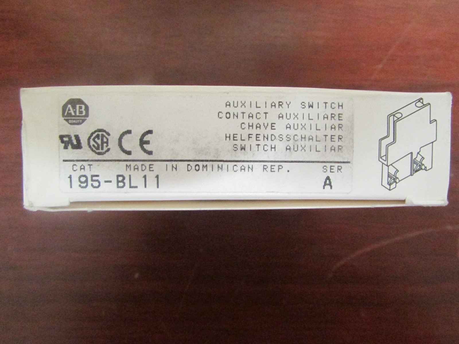 ALLEN BRADLEY 195 BL11 Series A 10 Amp 100 Series Auxiliary Contact