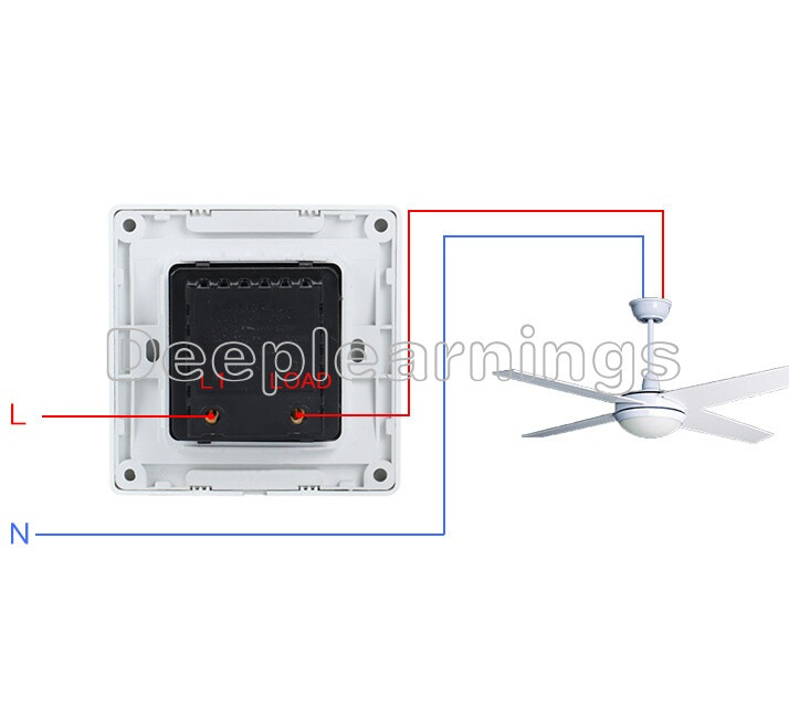 220V 10A Adjustment Ceiling Fan Speed Control Switch Wall Button Dimmer Switch E