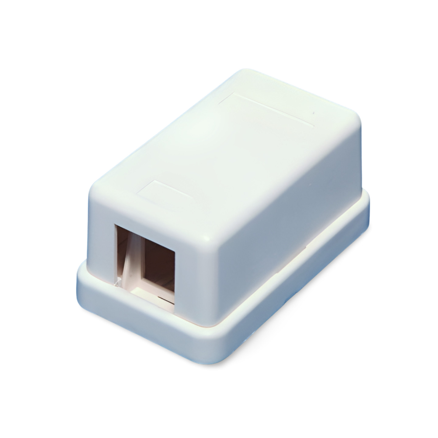 Keystone Jack Surface Mount Box 1 Hole - White