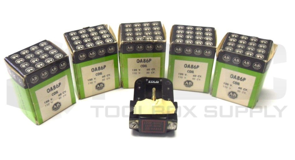 NEW LOT OF 5 ALLEN BRADLEY 0A86P 120V COIL OA86P