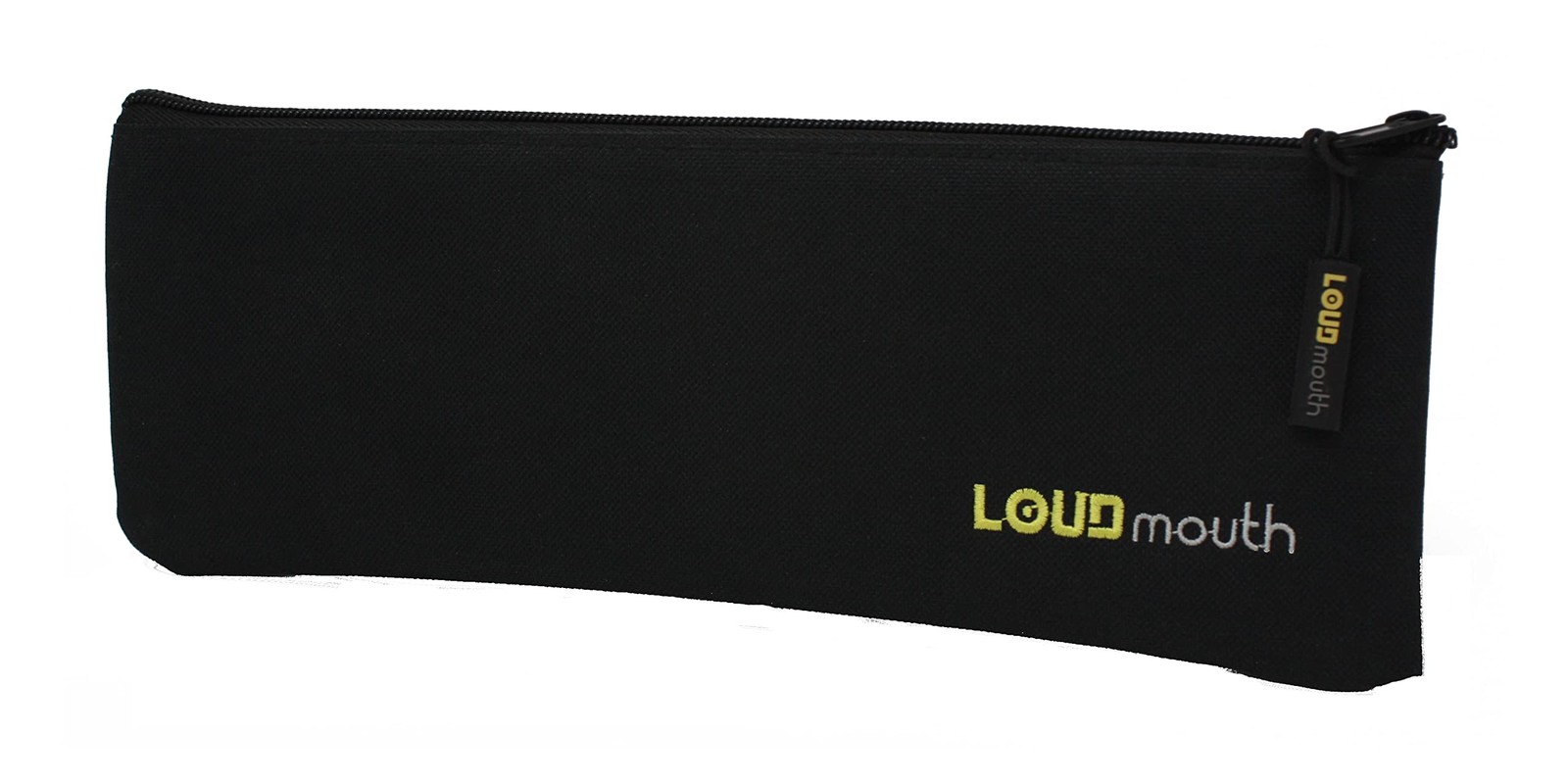 Loudmouth Long Zippered Pouch for Large Wireless Microphones | 1 Pack, Black