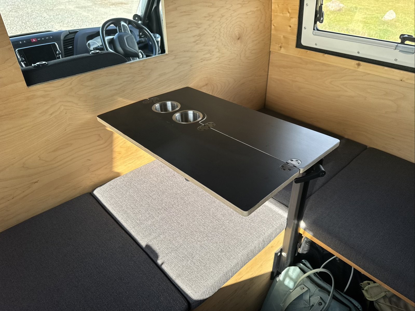RV CamperVan MotorHome Birch Folding Swivel Table Top For RV Van Table Leg-US