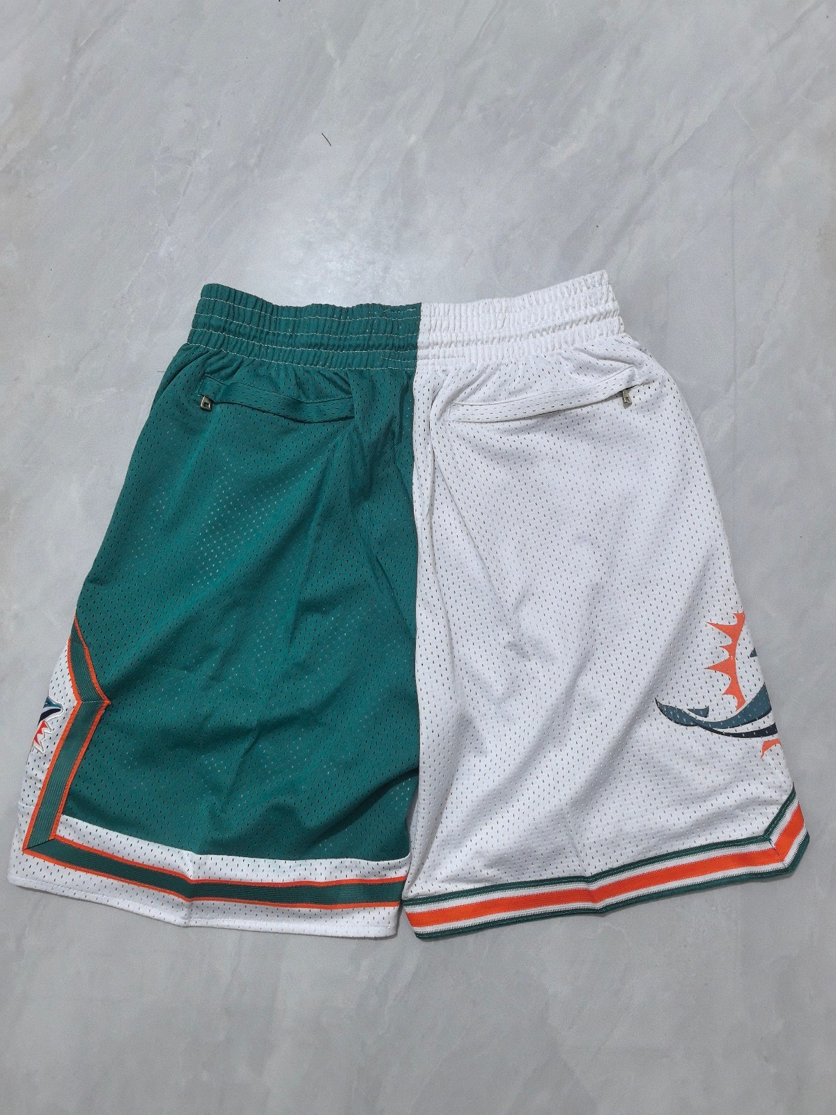 2025 New Miami Dolphins NFL Men White/Green Pockets stitched Shorts Size US