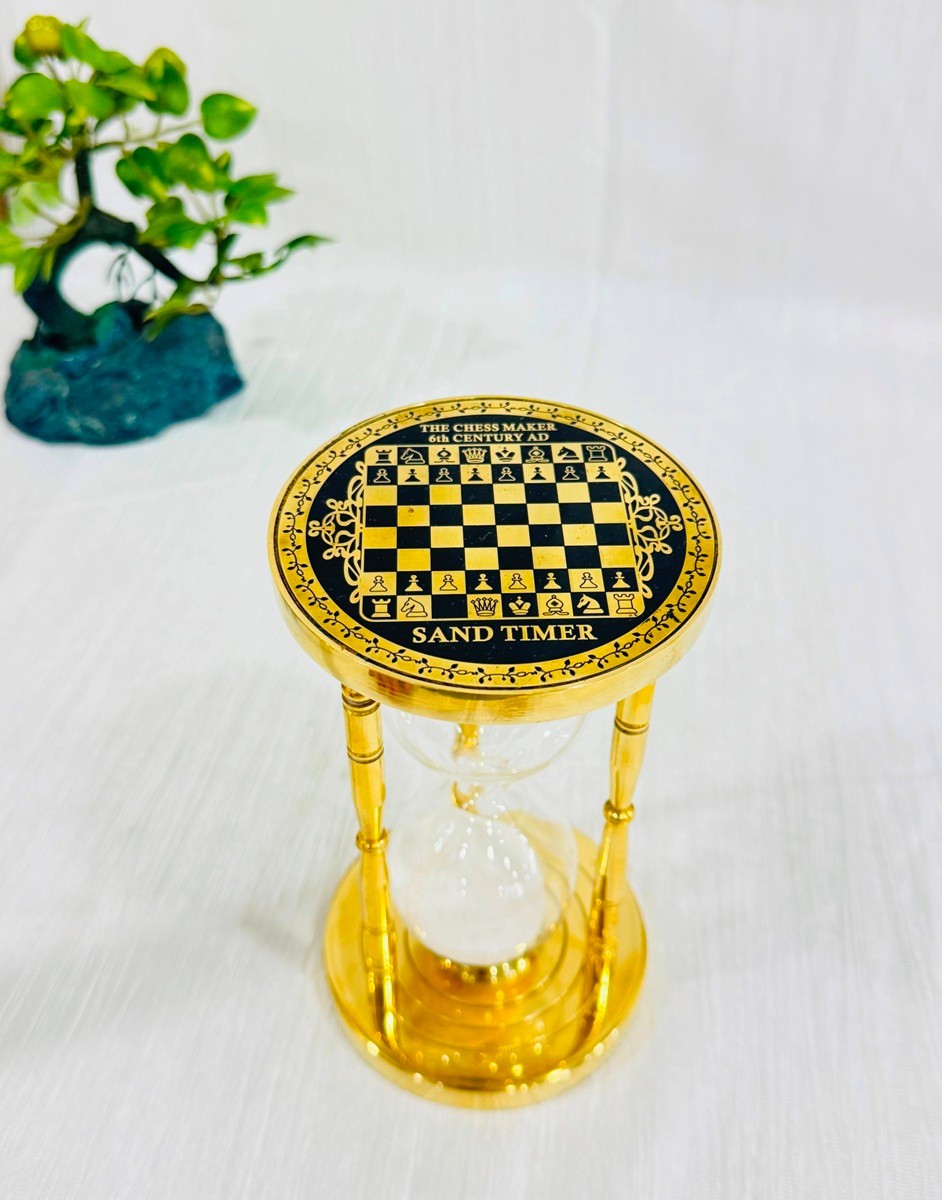 Brass Chess Sand Timer Marine Office Desk Decor