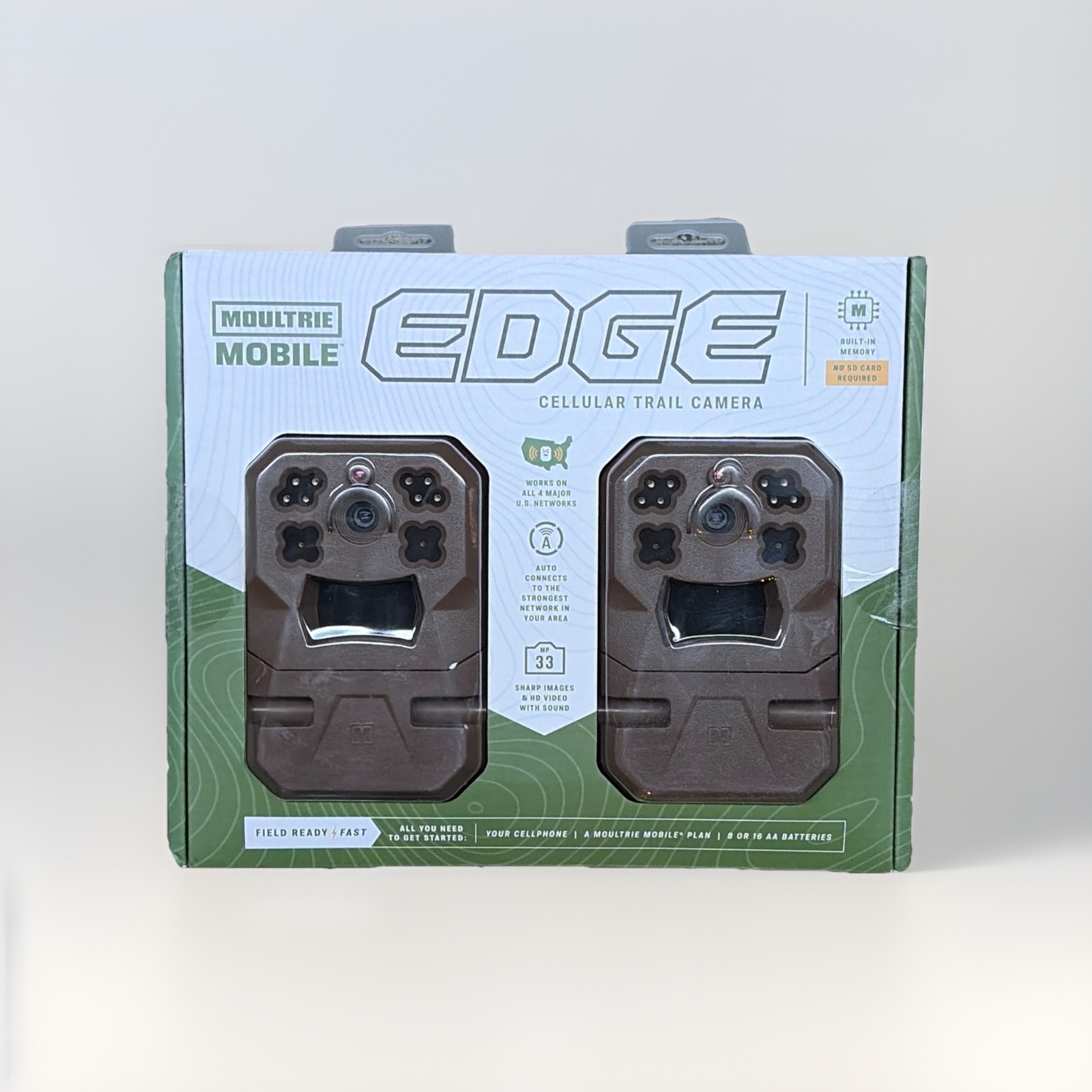 Moultrie Mobile Mcg-14078 33MP EDGE Cellular Trail Camera - 2 Pack