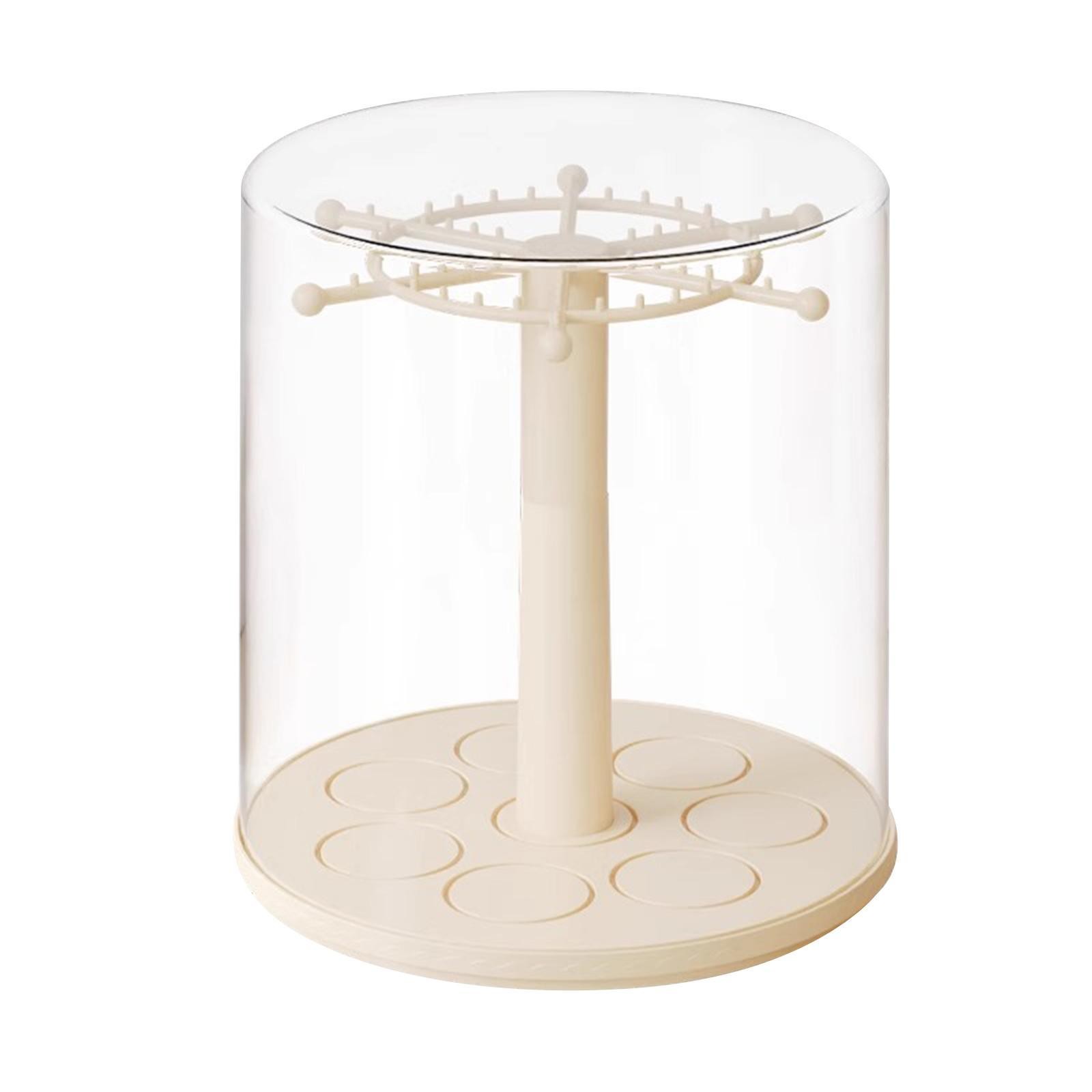 Figure Display Case Doll Storage Box Rotating Countertop Multipurpose Necklace