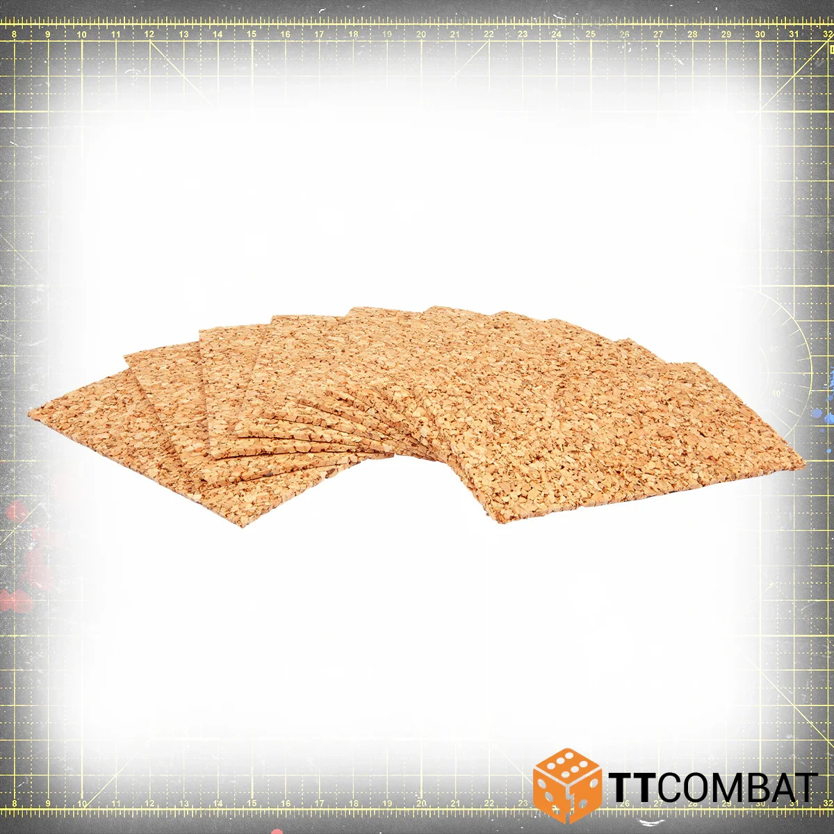 TTCombat TTSCR-HBA-003 2mm Cork (Basing) Sheets Modeling Hobby Supplies