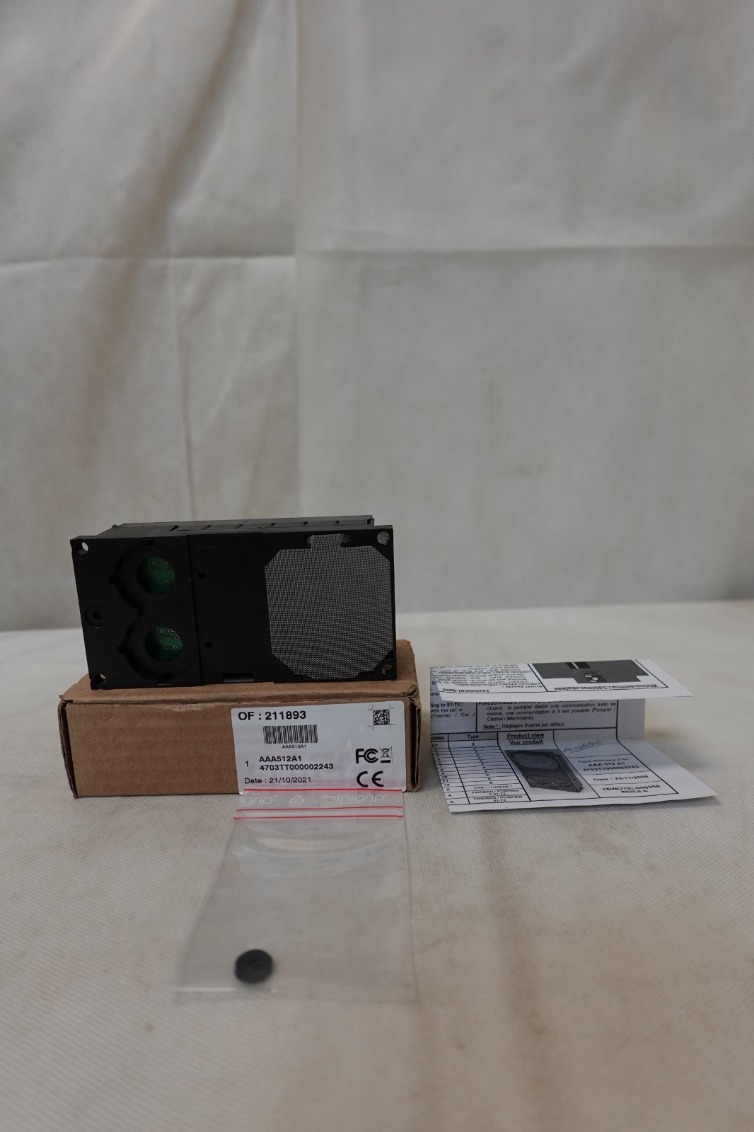 Otis Elevator - Amplitech - Elevator Car Module Intercom - AAA512A1 ~ NOS