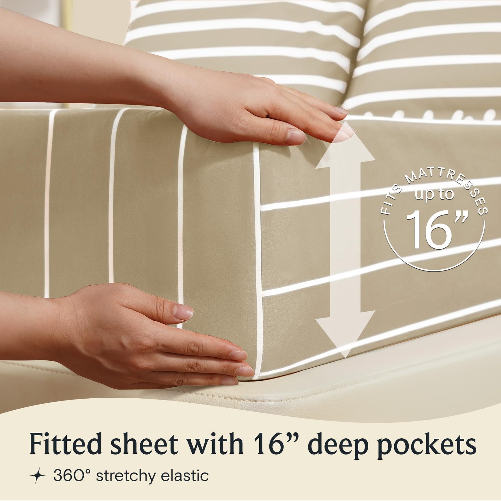 4 PC Queen Size Sheet Set, Breathable Luxury Bed Sheets, Deep Pockets 18" Wri...