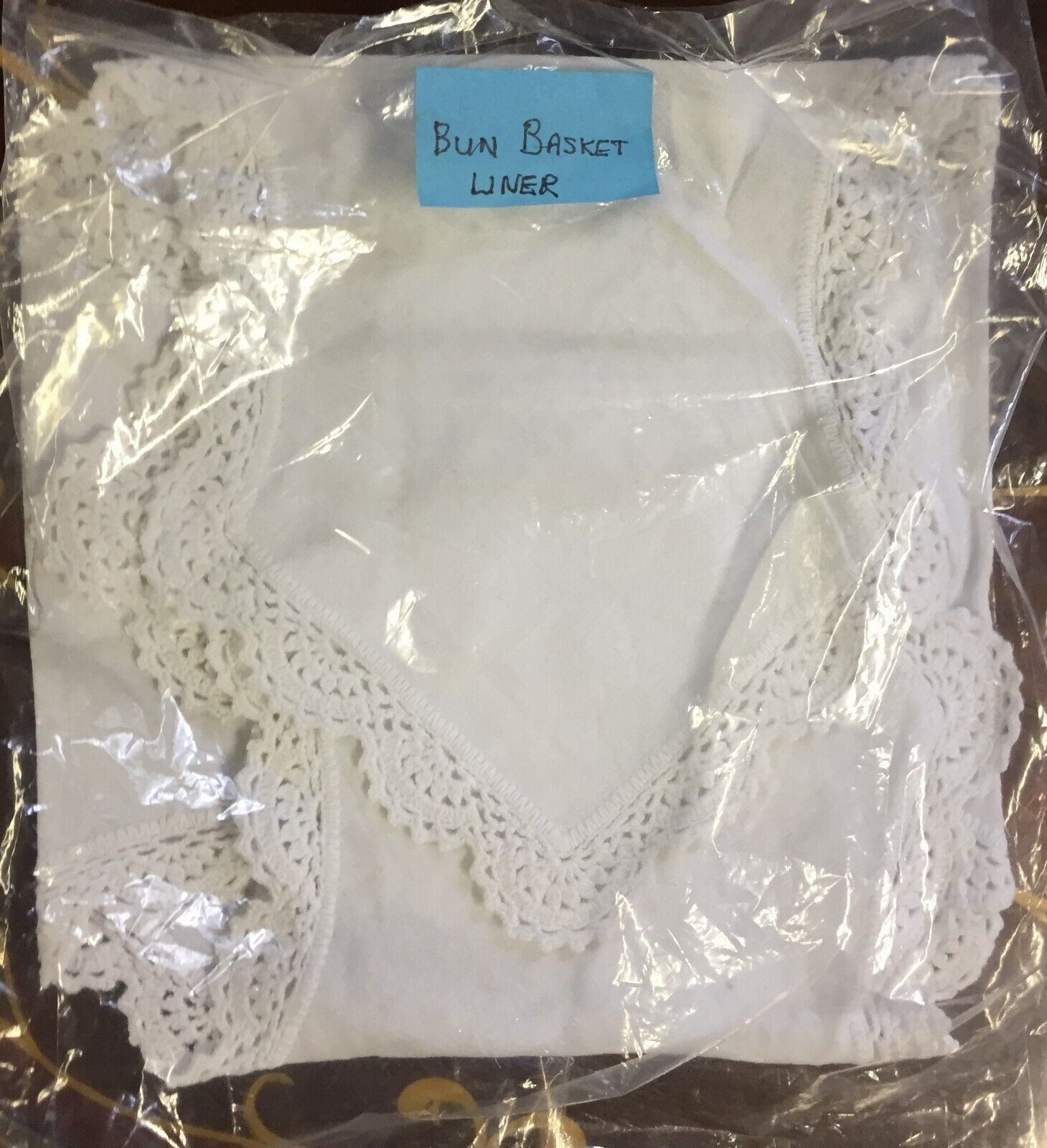 Bread or Bun Basket Liner Embroidered Simple Design