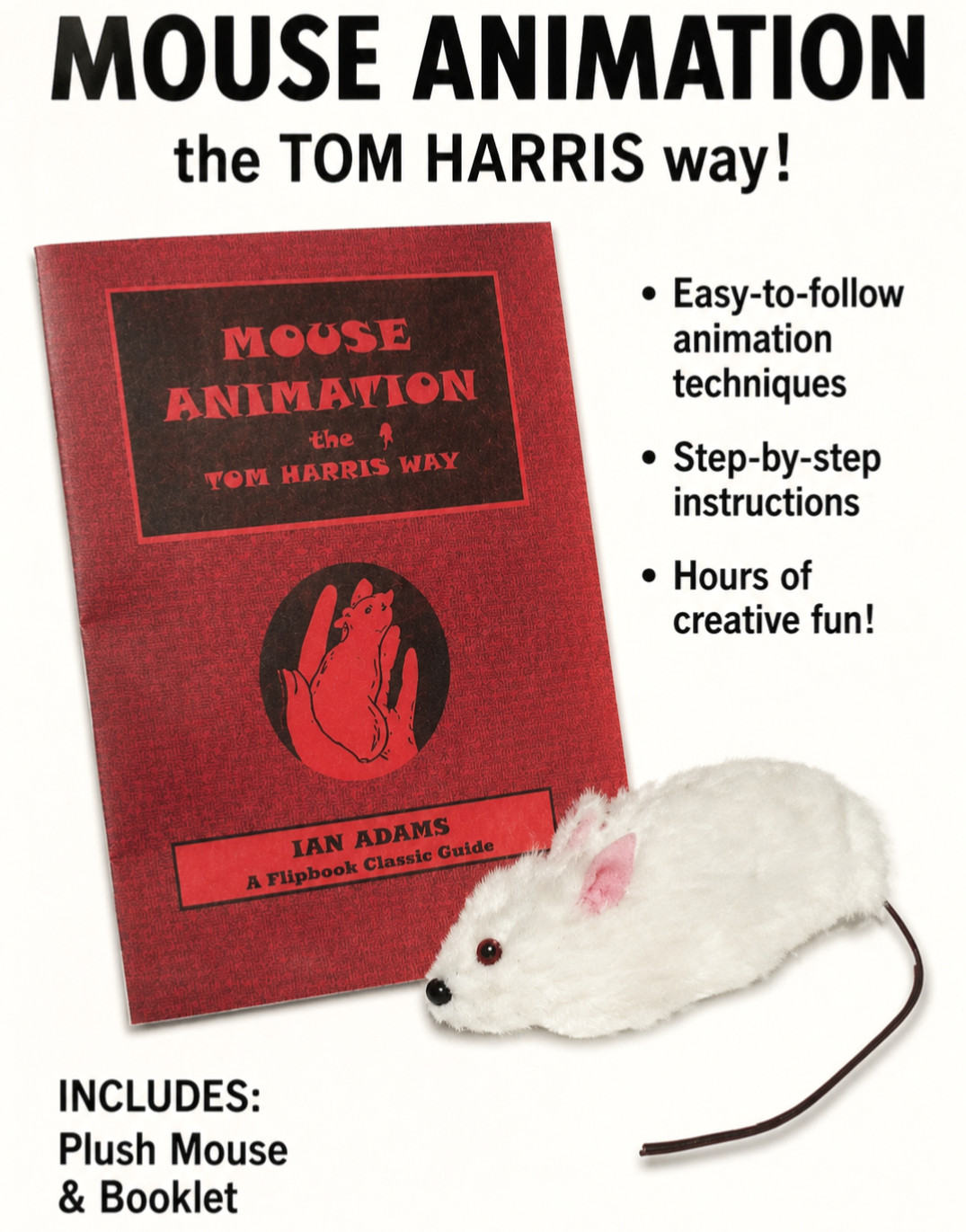 THE MOUSE ANIMATION + BOOK Magic Trick Toy Judy Puppet Funny Animated Jump Gag