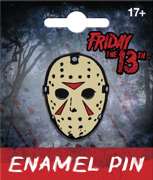 Friday The 13th Movies Jasons Mask Image Thick Metal Enamel Pin NEW UNUSED