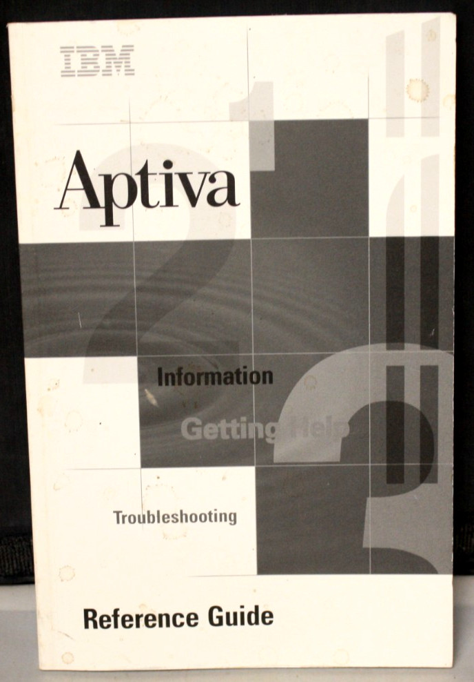 Vintage IBM Aptiva PC Reference Guide ~ Troubleshooting ~ Information ~ Help