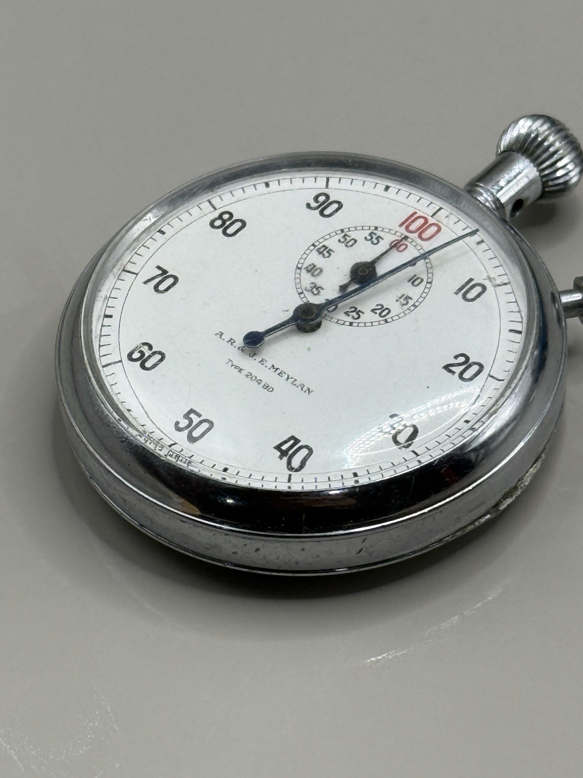 A.R. & J.E. Meylan Type 204BD Mechanical Wind Up Stop Watch