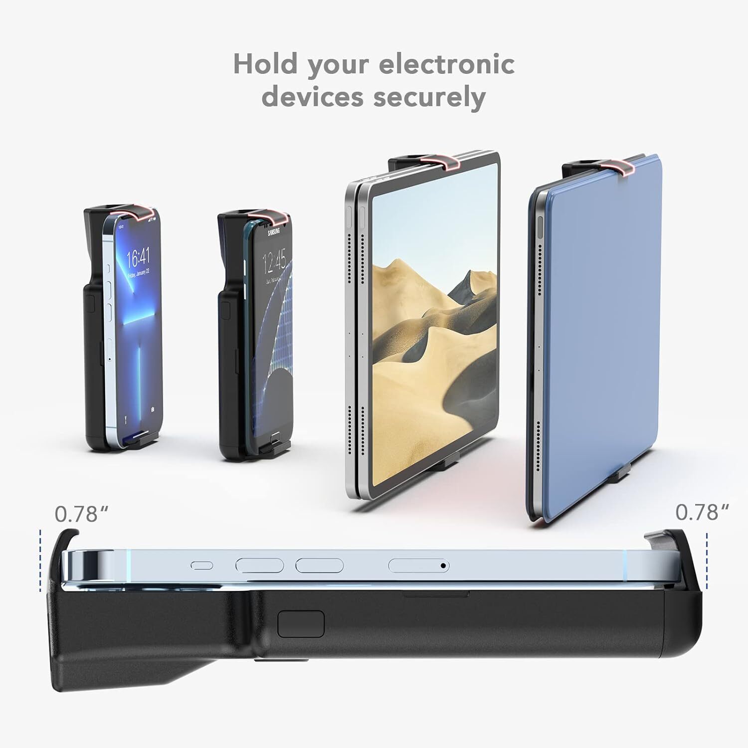2D Back Clip Bluetooth Barcode Scanner, 3000mAh Battery,Wireless QR Code Scanner