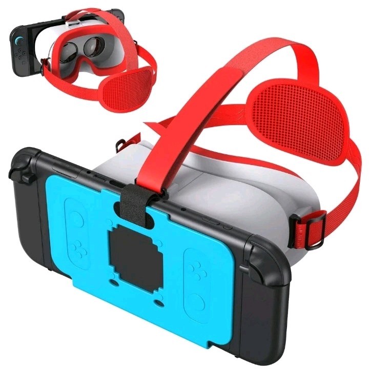 STARTRC GAMES VR Headset for Nintendo Switch 2 Adjustable Lenses White and Blue