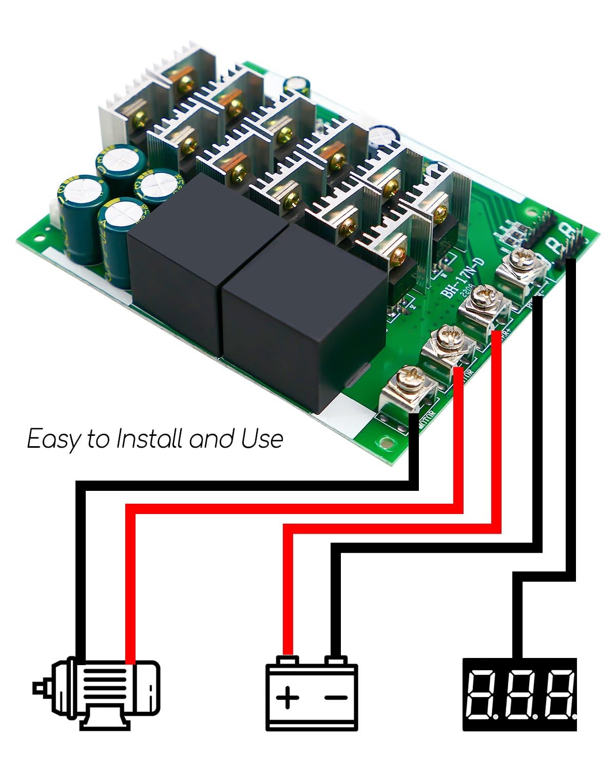 PWM DC Motor Speed Controller DC 1055V 100A Stepless Forward Reverse BK