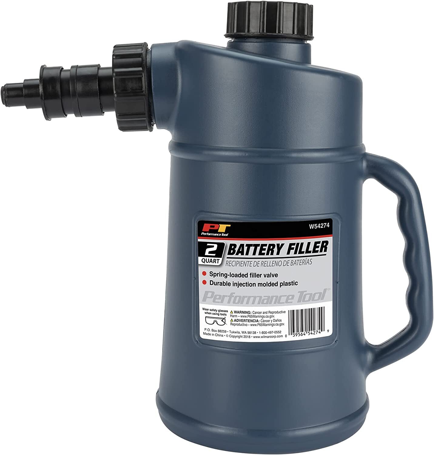 Battery Filler Golf Cart Bottle Jug Water With Auto Shut Off 2 Quart Capacity