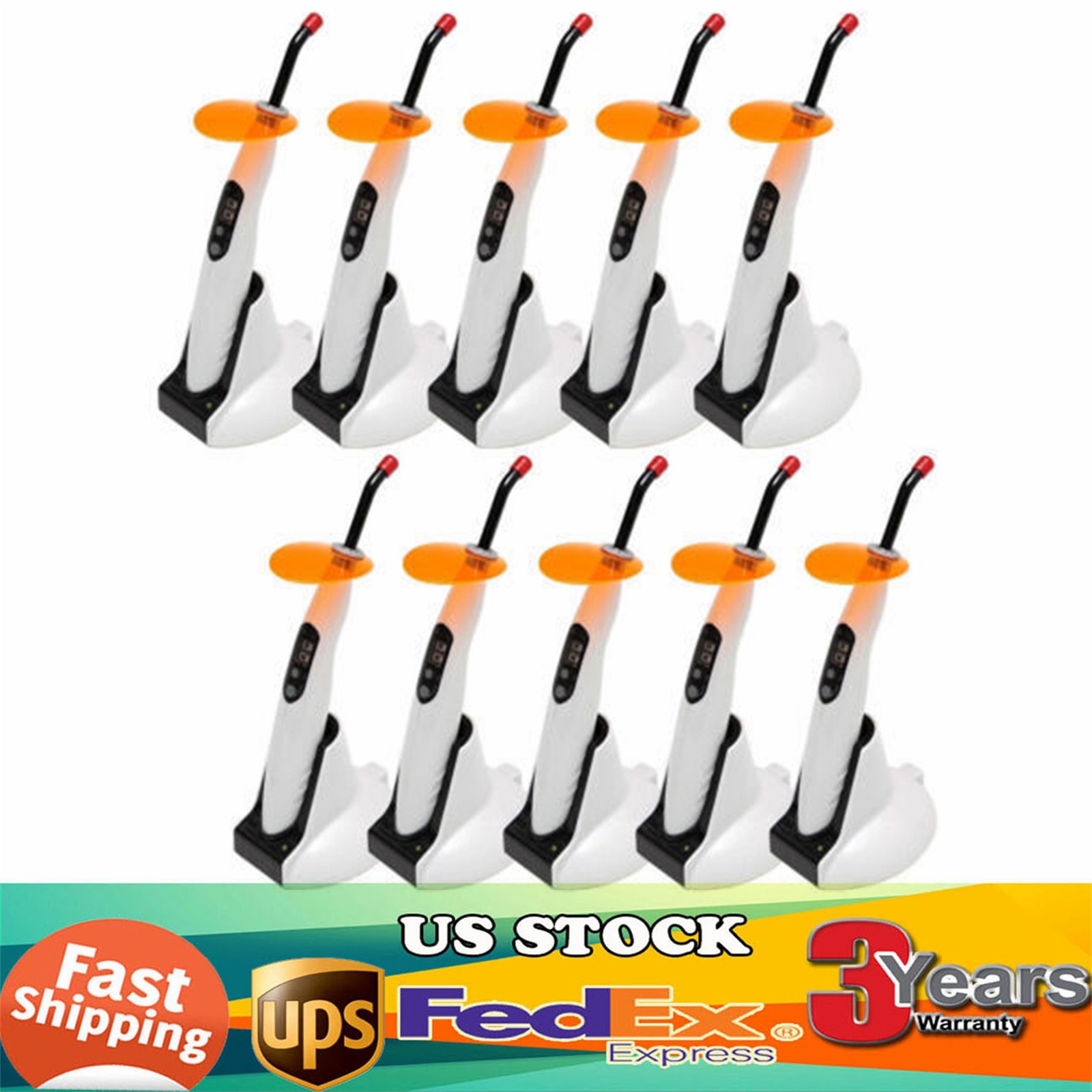 10PC✔Woodpecker Style✔ LED-B✔ Wireless✔ LED Curing Light✔Curing Lamp✔USA✔ 5W✔