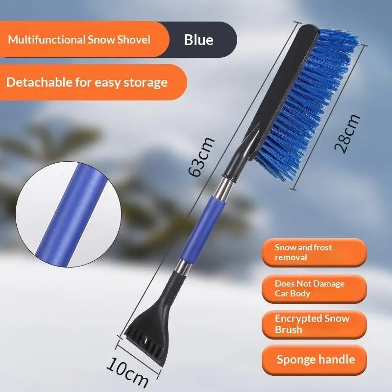 Car Snow Brush Ice Scraper Paint Safe Winter Auto Tool For Windshield Cleaning