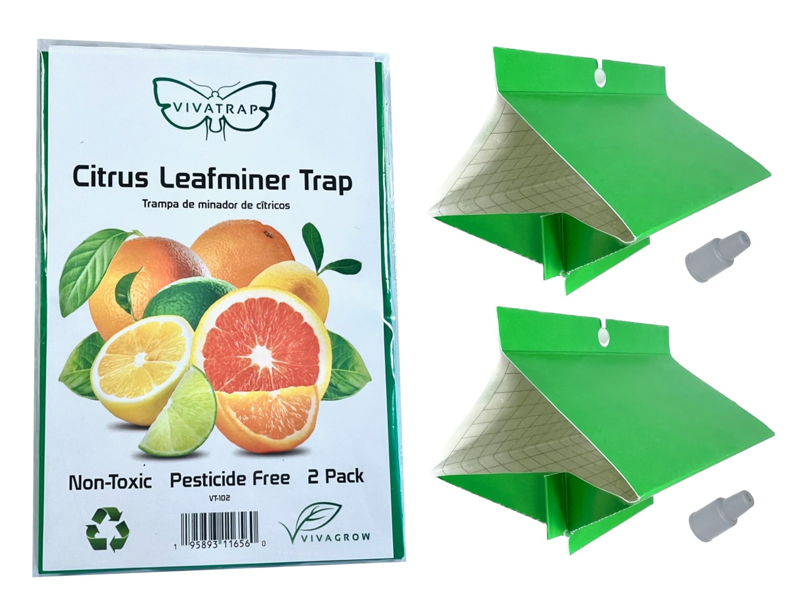 Vivagrow Vivatrap Vt-102 Citrus Leafminer Trap Lure 2 Pack 8 Week