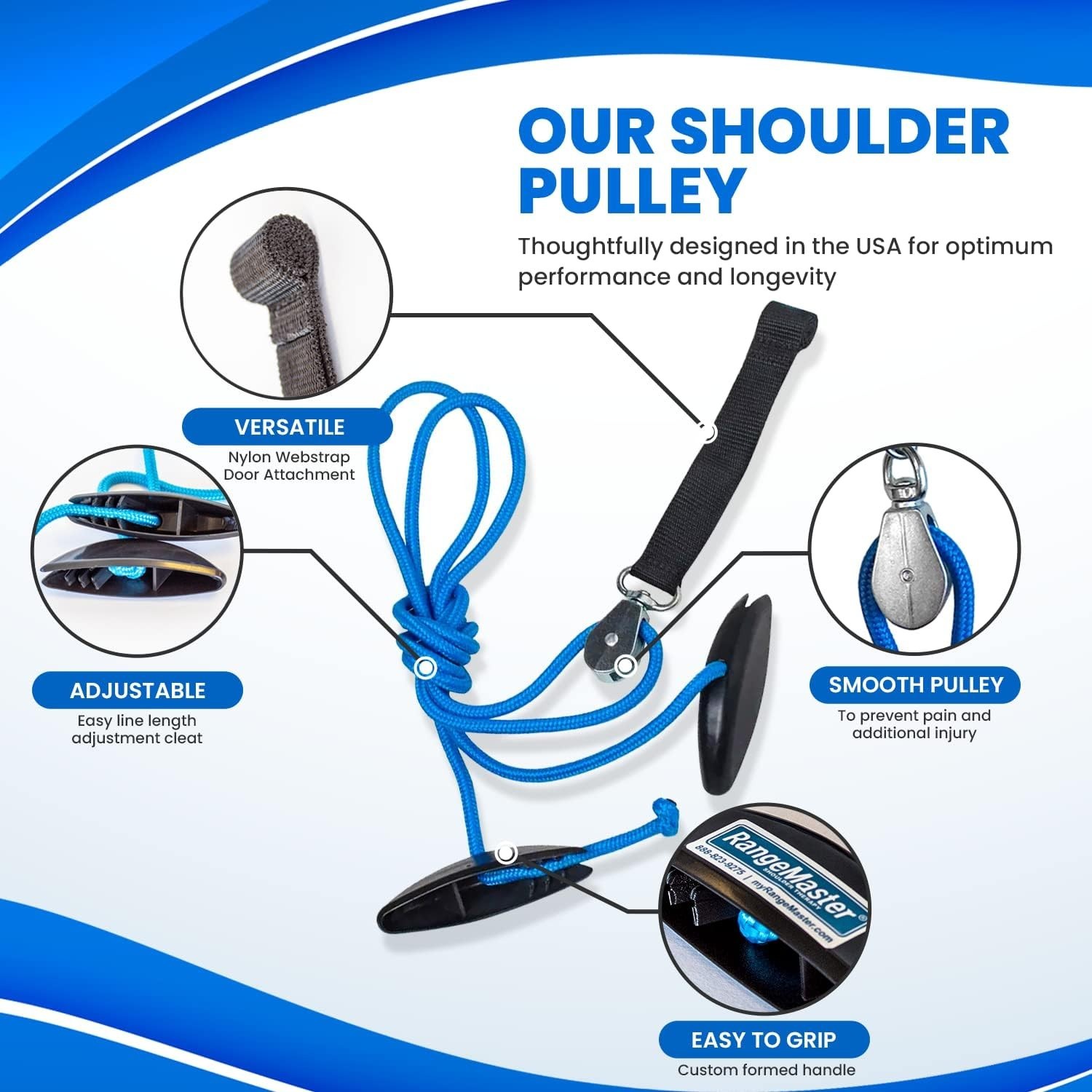 RangeMaster Blue Ranger Basic Shoulder Therapeutic Exercise Over the Door