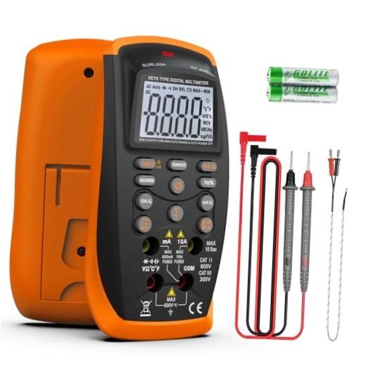 Multimeter Tester TRMS 6000 Counts, Voltage Meter with NCV, Backlight, 42B-O