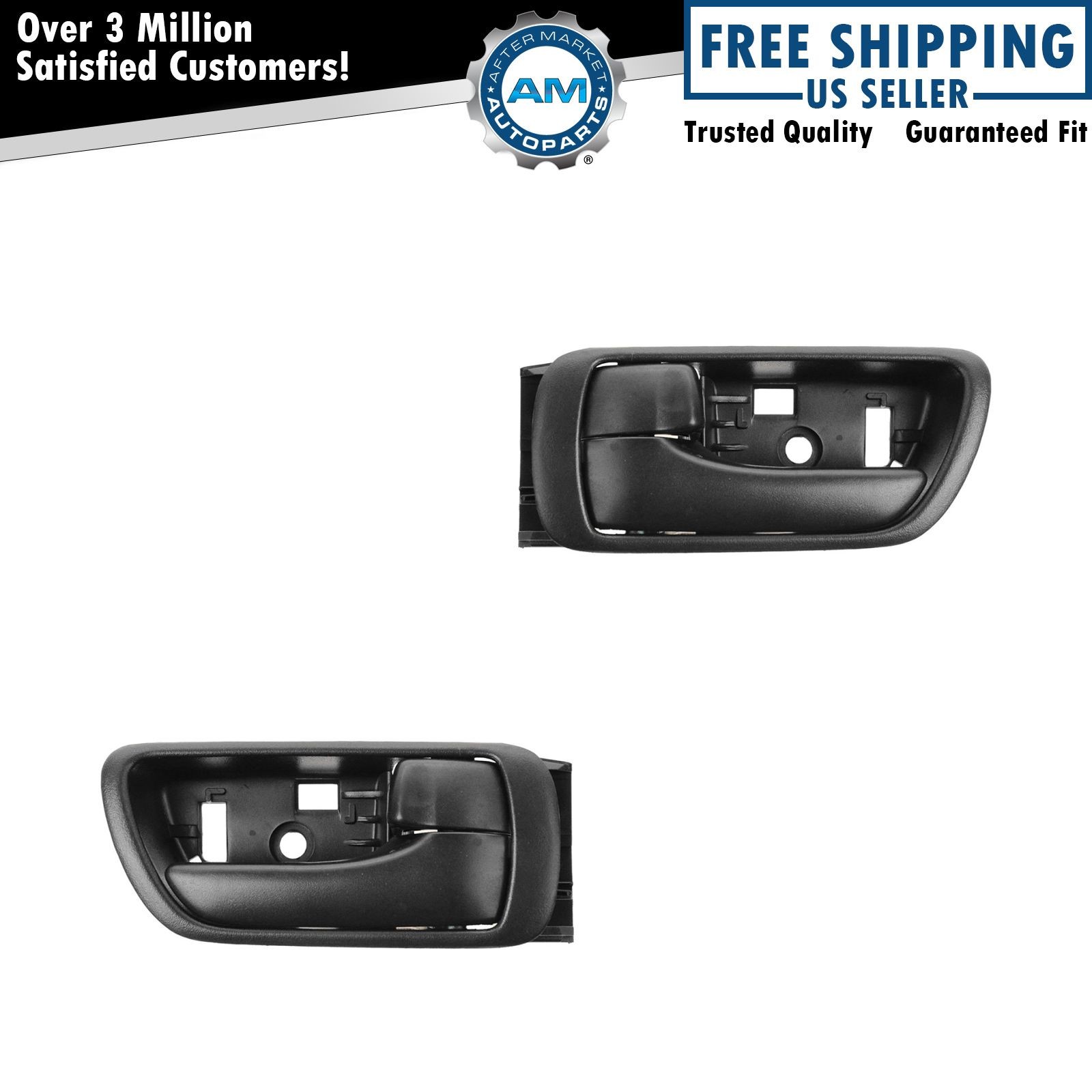 Inside Door Handle Black LH Driver RH Passenger PAIR for 02-06 Toyota Camry