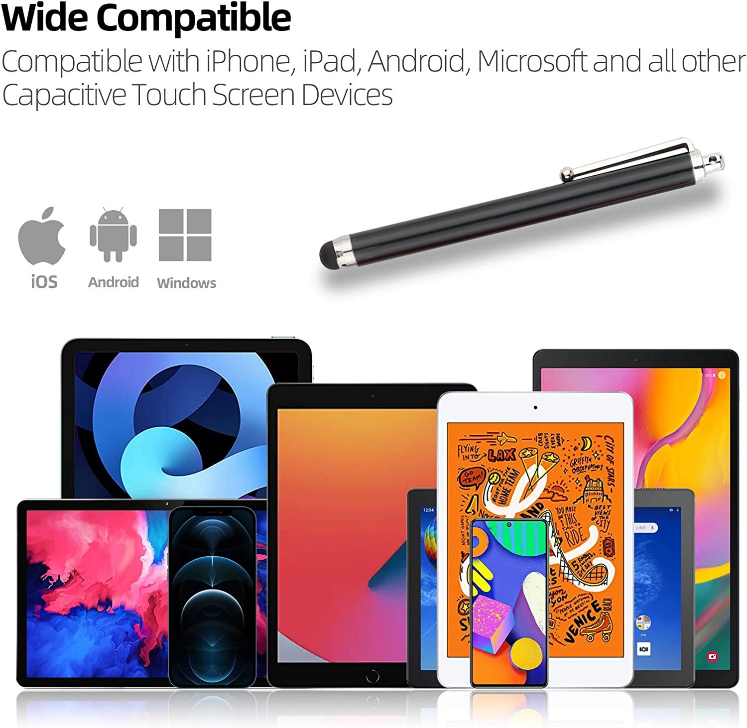 Universal Capacitive Touch Screen Stylus Pen For iPhone/iPad/Samsung/Amazon Fire