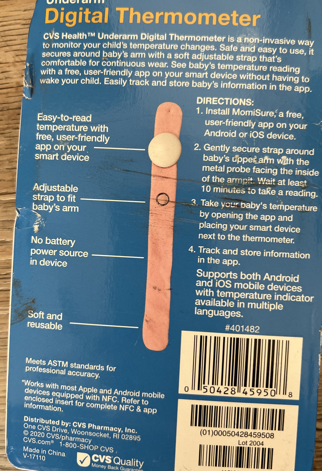 Underarm Digital Thermometer DAMAGED PACK