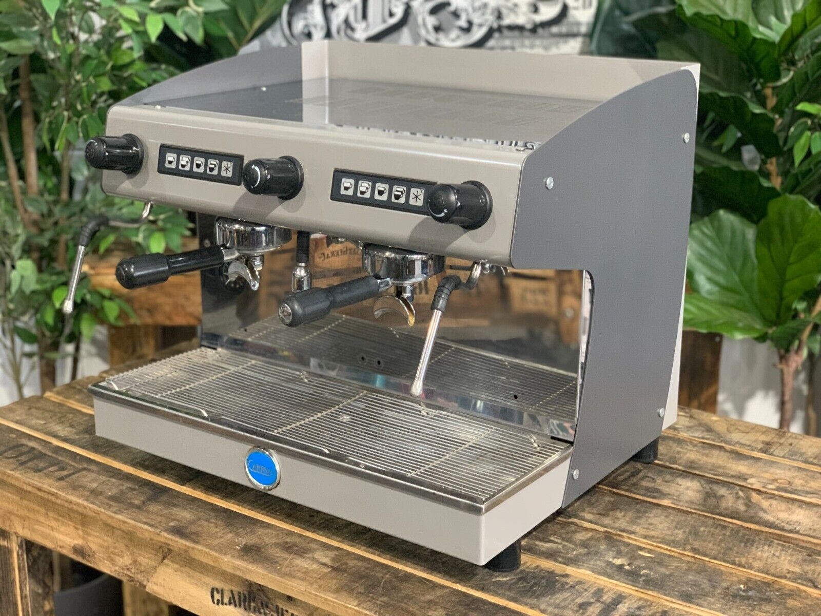 CARIMALI PRATICA E2 2 GROUP HIGH CUP GREY ESPRESSO COFFEE MACHINE