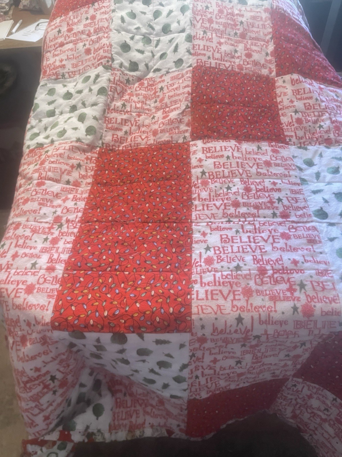 Mr and Mrs Claus Rag Quilt