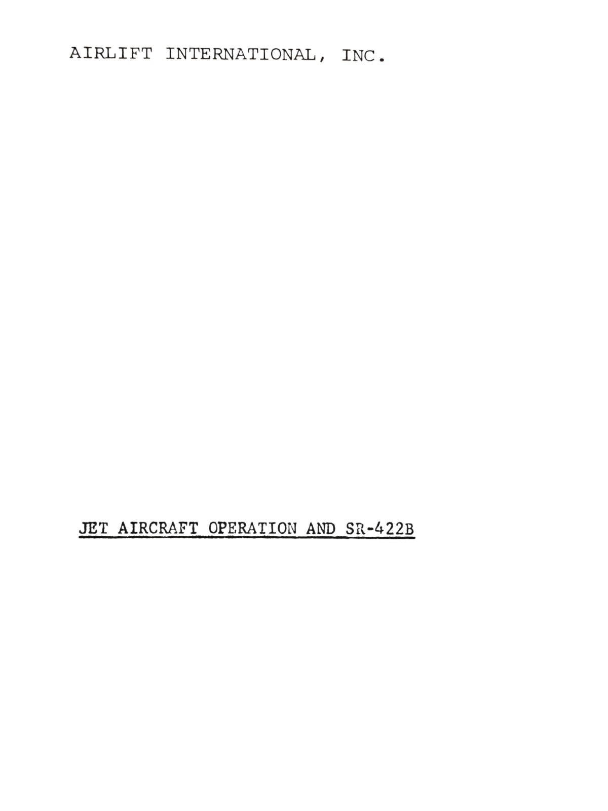 Lockheed L-382B/100 Hercules Pilot's Operations Manual