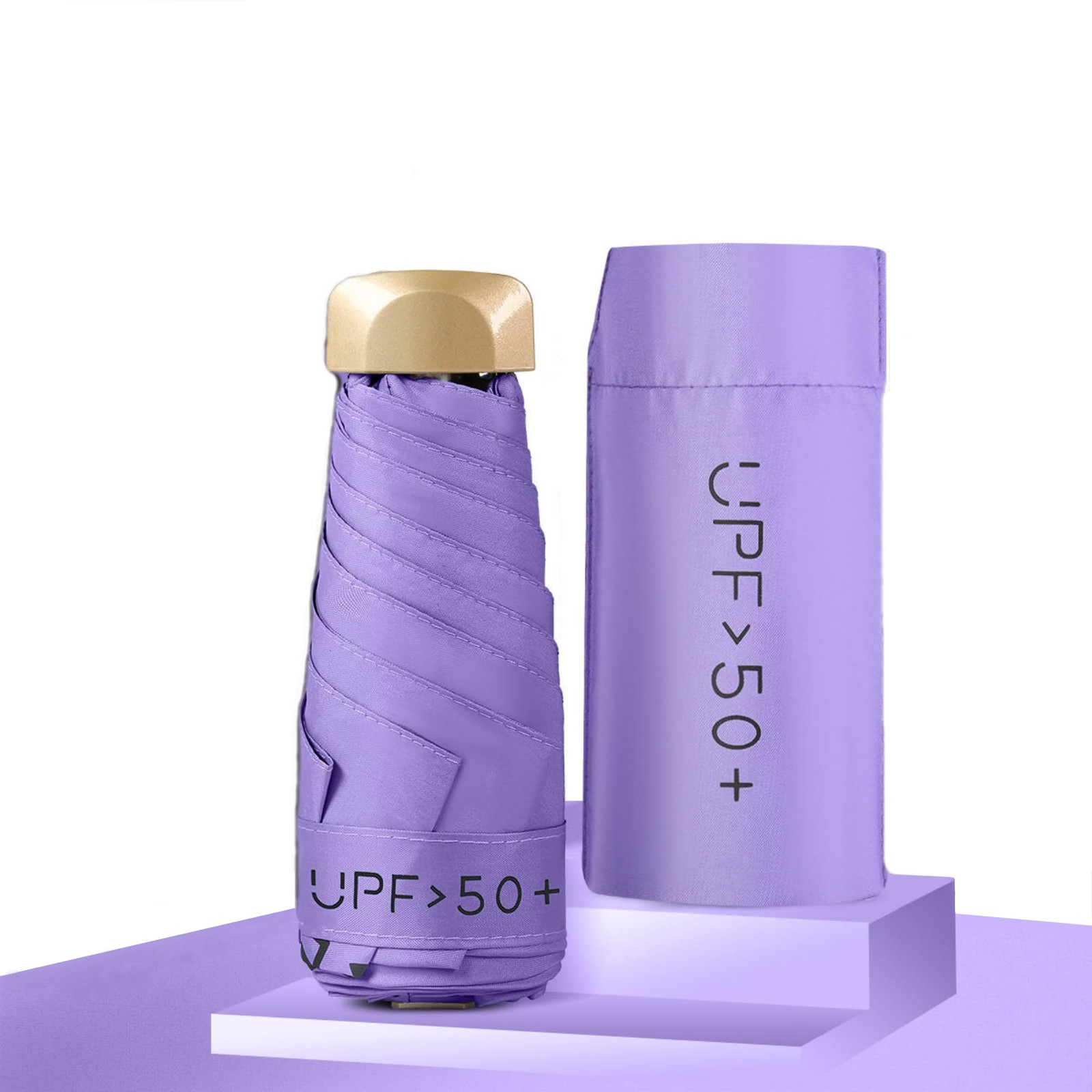 Compact Umbrella, small umbrella for travel mini - UPF small, Dusk Wisteria