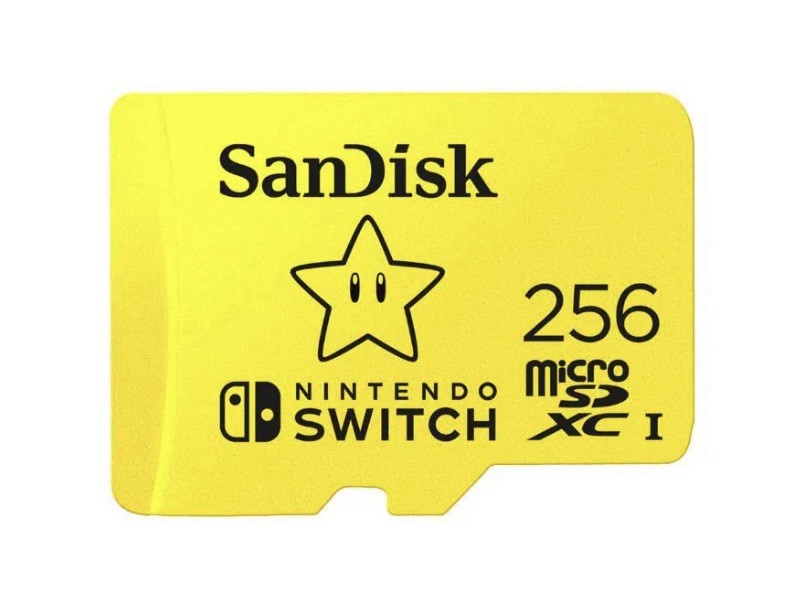 Authentic Nintendo Themed 256gb Sandisk Micro SDXC Card For Nintendo Switch