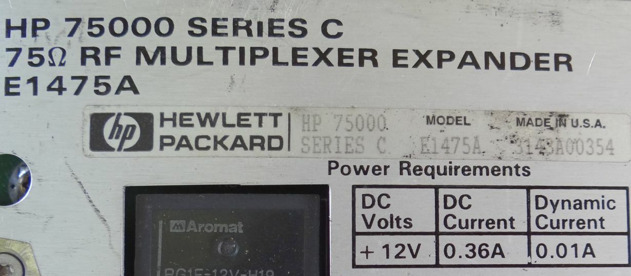 HP / Agilent E1475A Rf Multiplexer Expander 75000 Series C