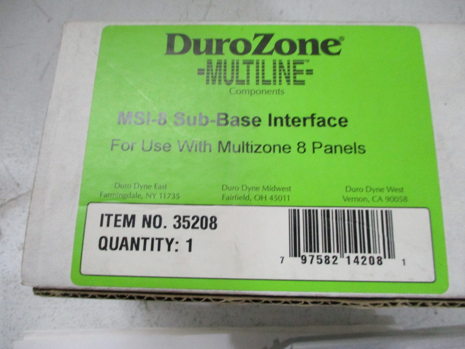 NEW IN BOX DuroZone Multiline 35208 MSI-8 SUB BASE INTERFACE FREE SHIPPING