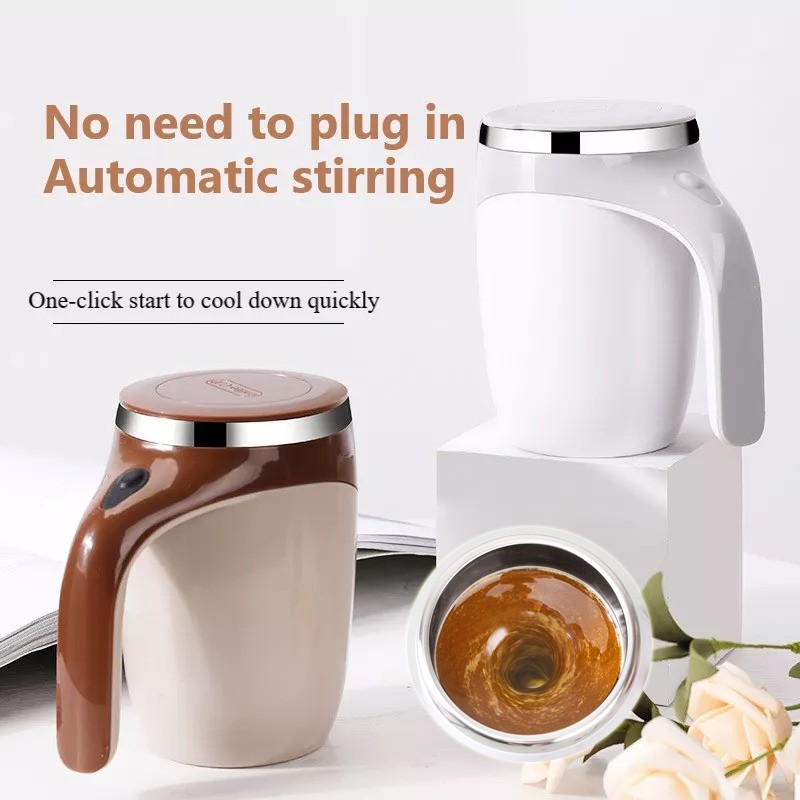 Automatic Electric Coffee Cup Stirrer – USB Rechargeable Self-Stirring Mug