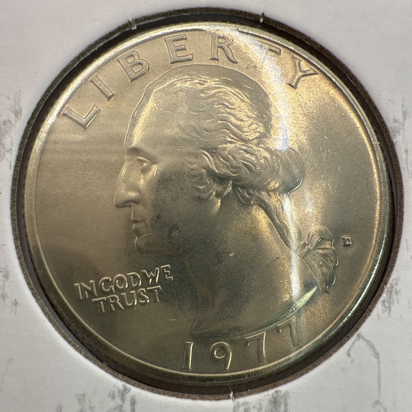 1977-D Washington Quarter BU (Brilliant Uncirculated) Denver Mint
