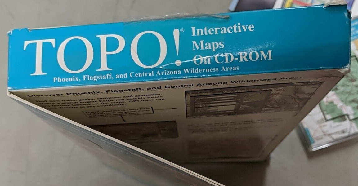 Topo! Interactive Maps On CD-ROM Phoenix, Flagstaff, Central Arizona Wilderness