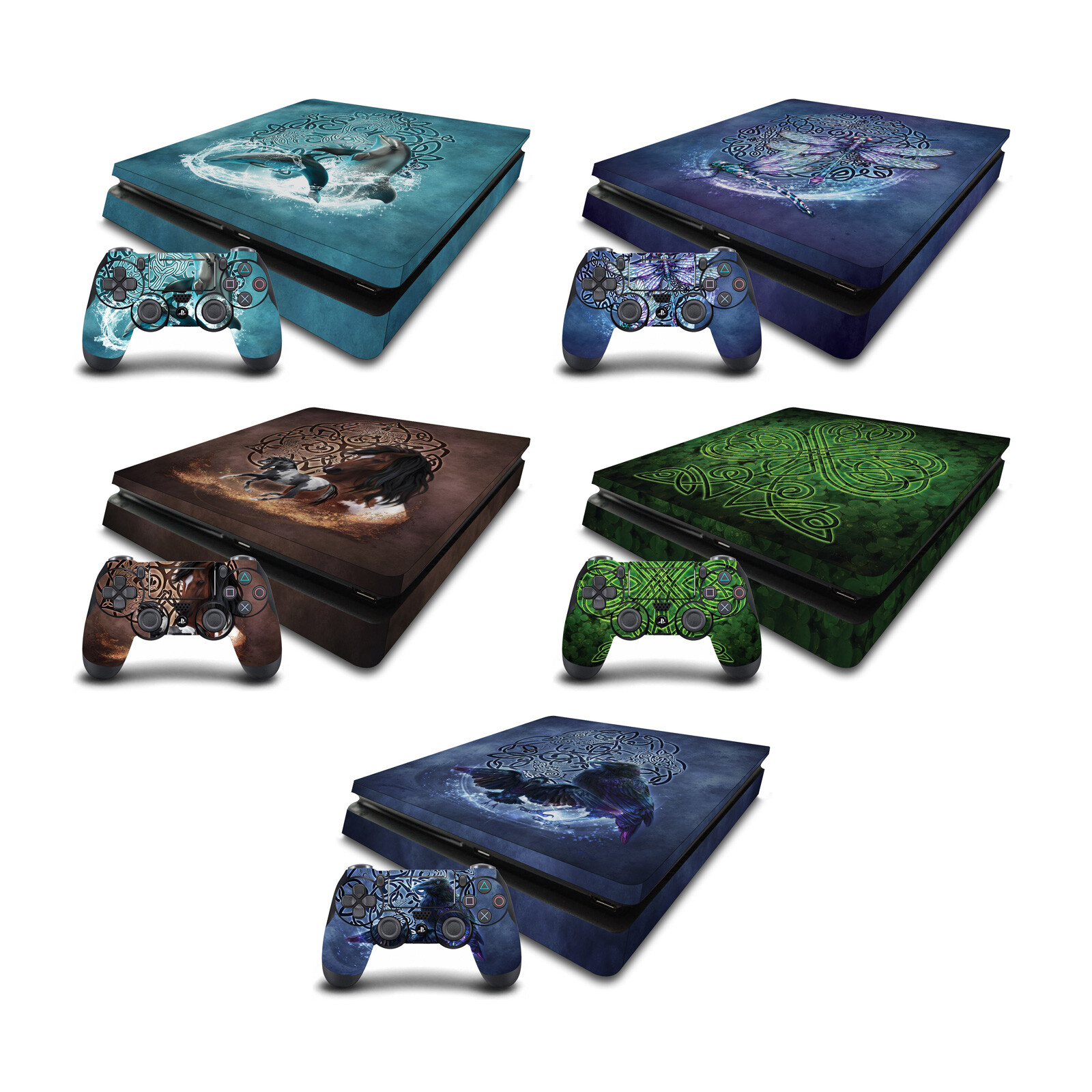 OFFICIAL BRIGID ASHWOOD ART MIX VINYL SKIN FOR PS4 SLIM CONSOLE & CONTROLLER