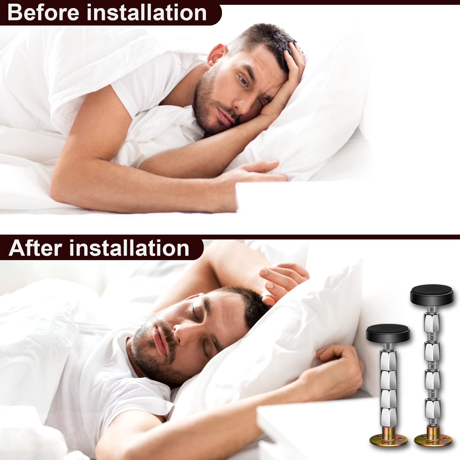 Adjustable Anti-Shake Bed Frame Tool – Easy Install Prevents Headboard Movement