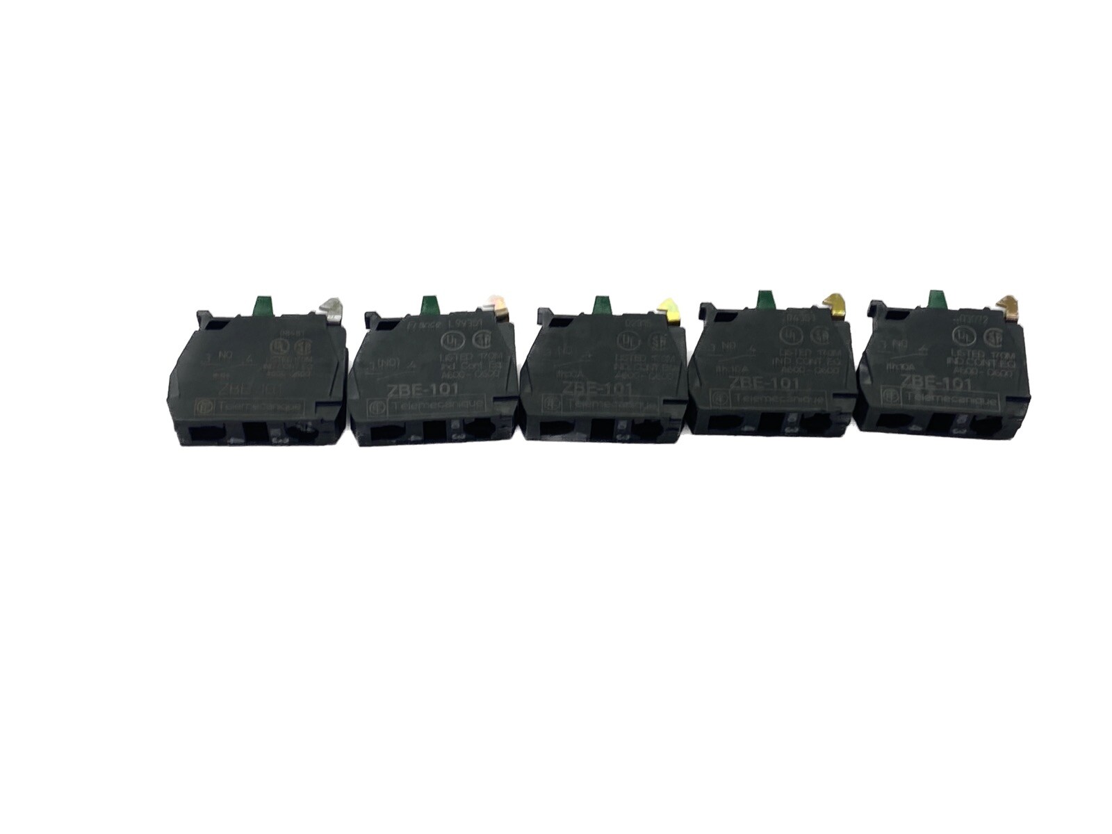 NEW OLD STOCK LOT OF 5 Telemecanique 1 NO 3A 240V Contact Block ZBE-101