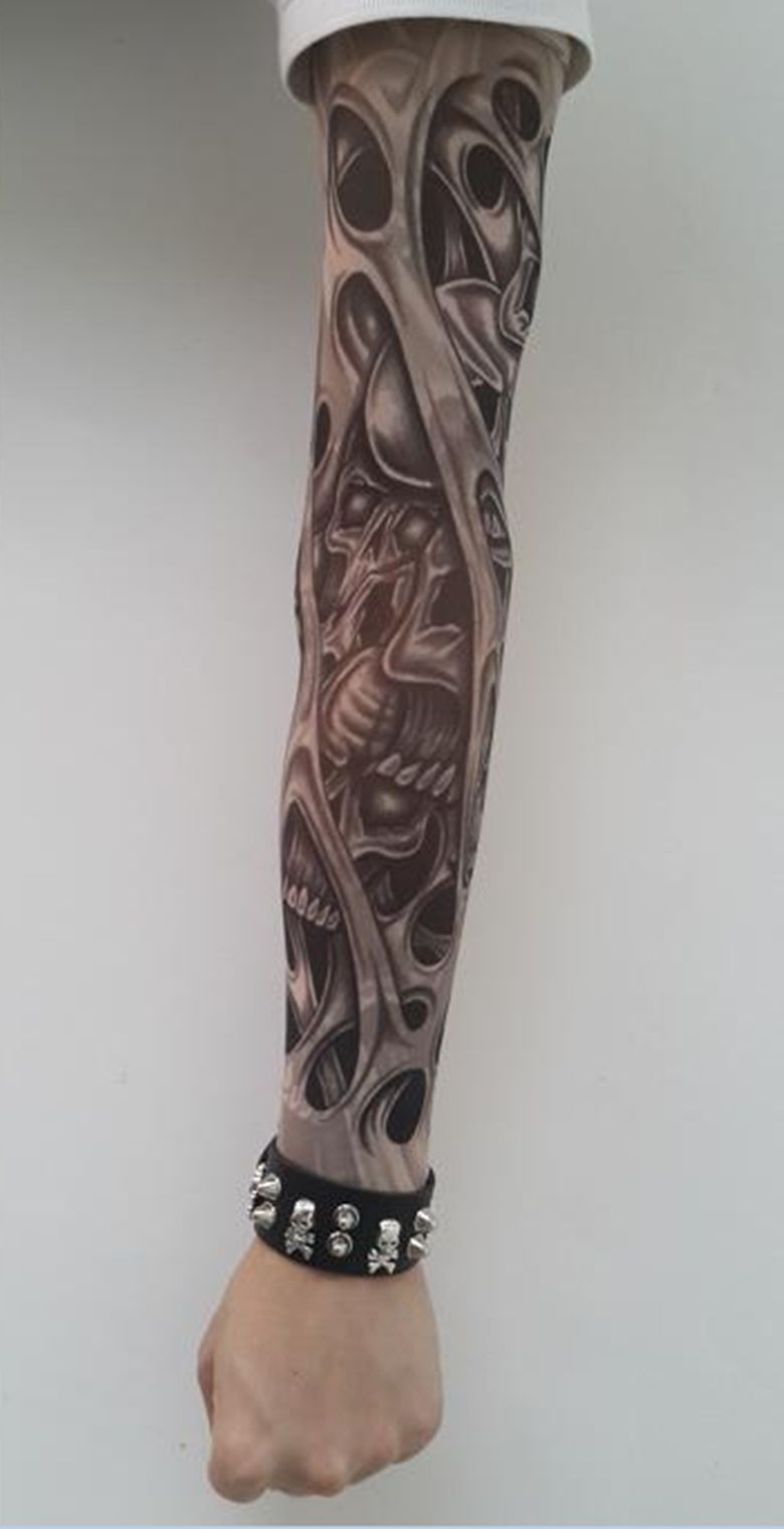 Hot Sale! Outdoor Riding Arm Tatto Sleeve Street Hiking Tatto Sleeve Cosplay Arm