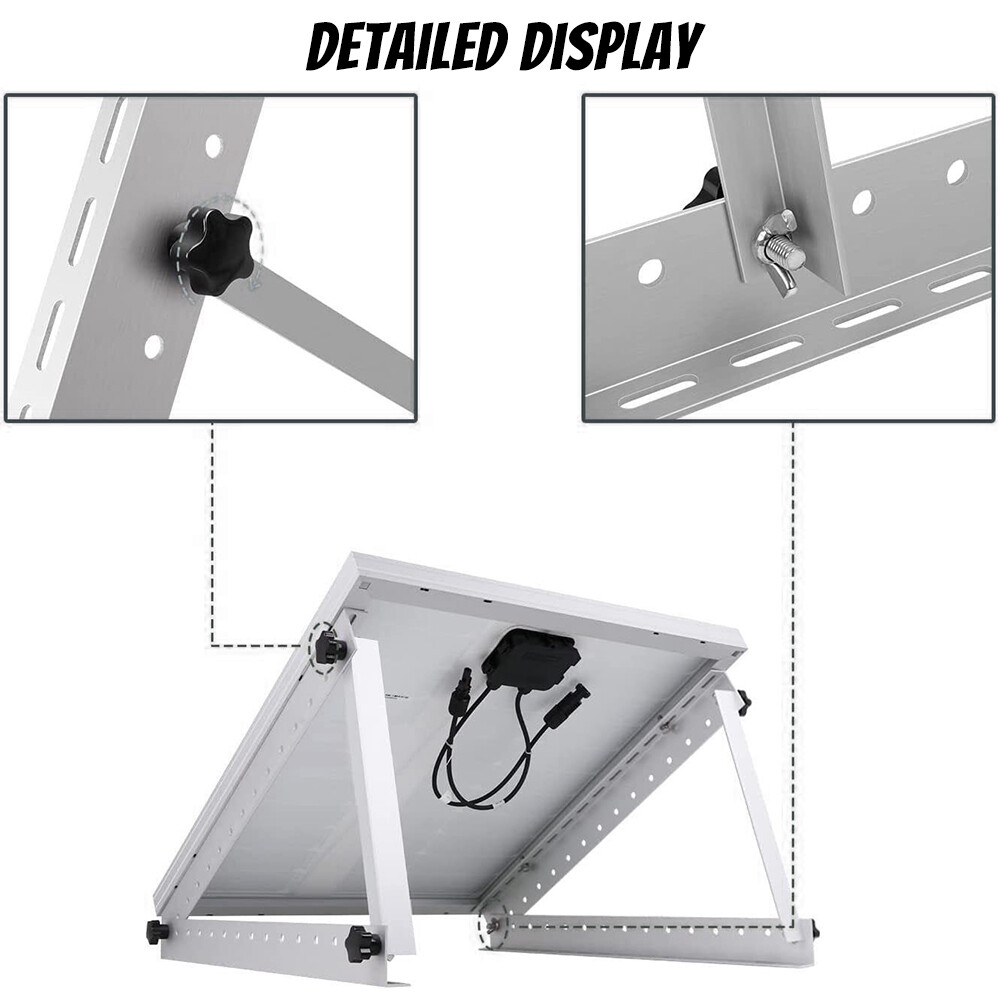 0-90° Solar Panel Mounting Bracket Adjustable Angle Tilt Mount Fixing Wall Roof
