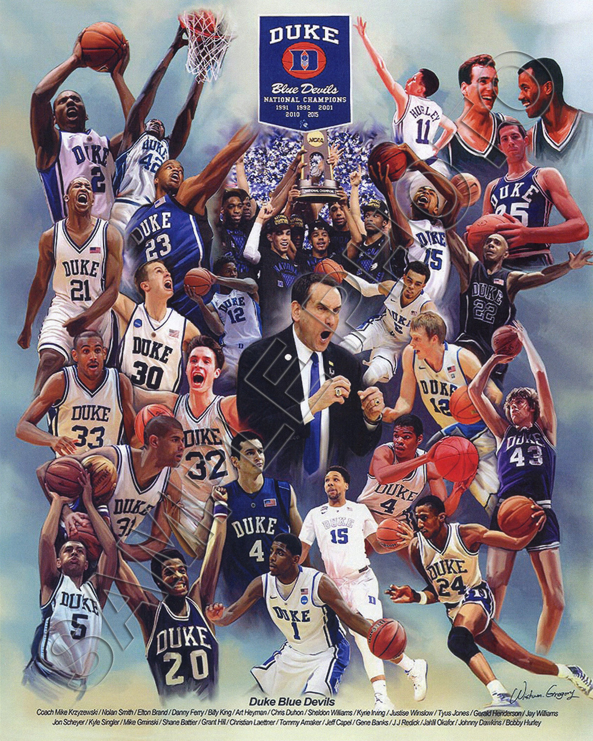 DUKE BLUE DEVILS 8X10 TEAM PHOTO